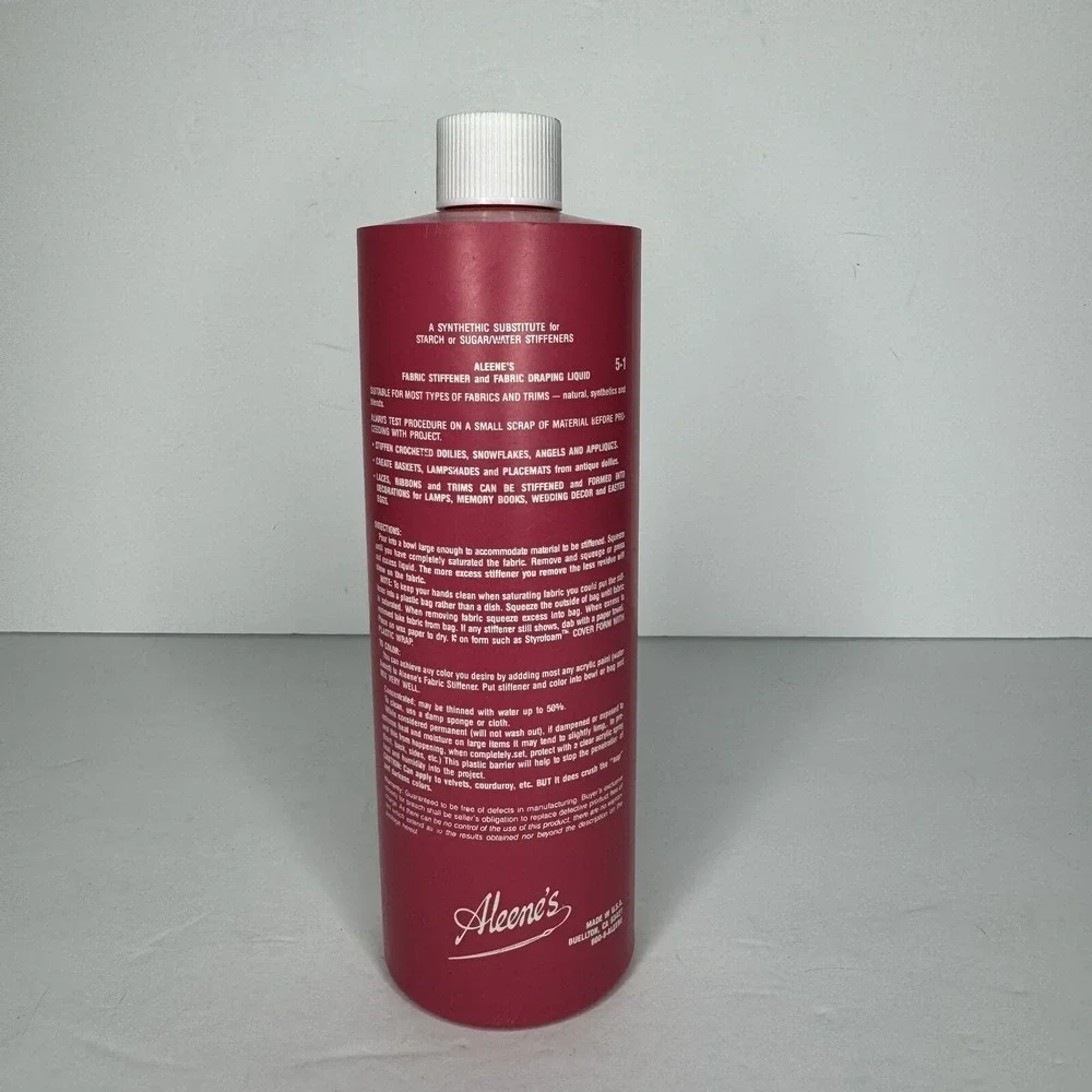 Aleene's 2 In 1 Fabric Stiffener & Draping Liquid 16 fl oz Certified AP Nontoxic